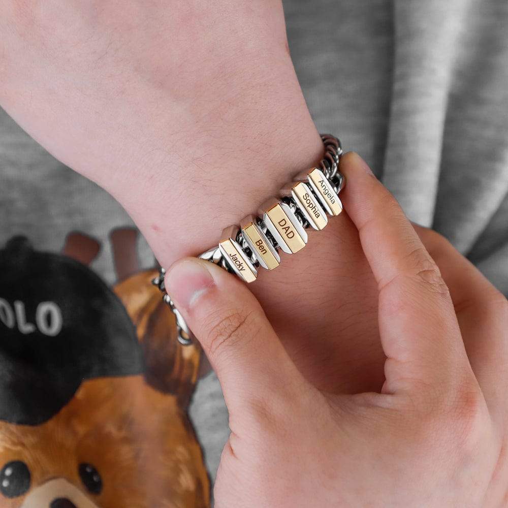 Bracelet Homme Avec Perles Personnalisées