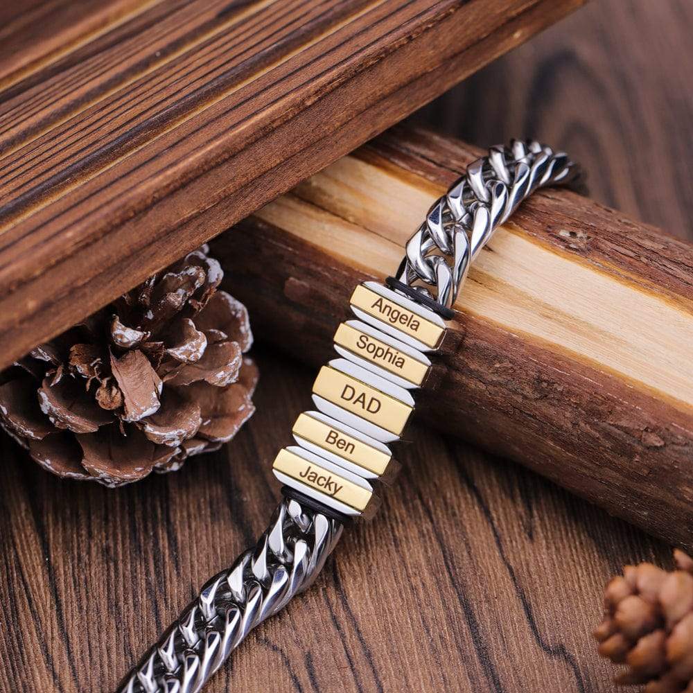 Bracelet Homme Avec Perles Personnalisées