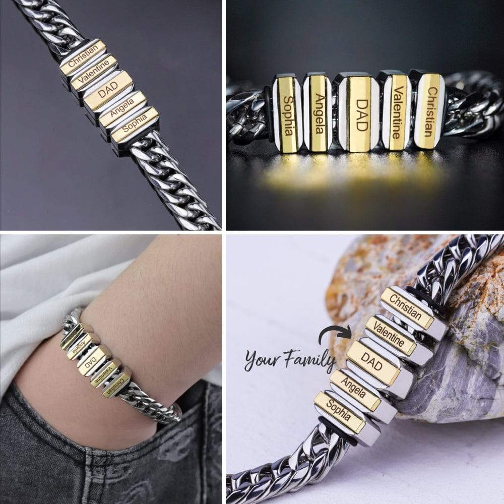 Bracelet Homme Avec Perles Personnalisées