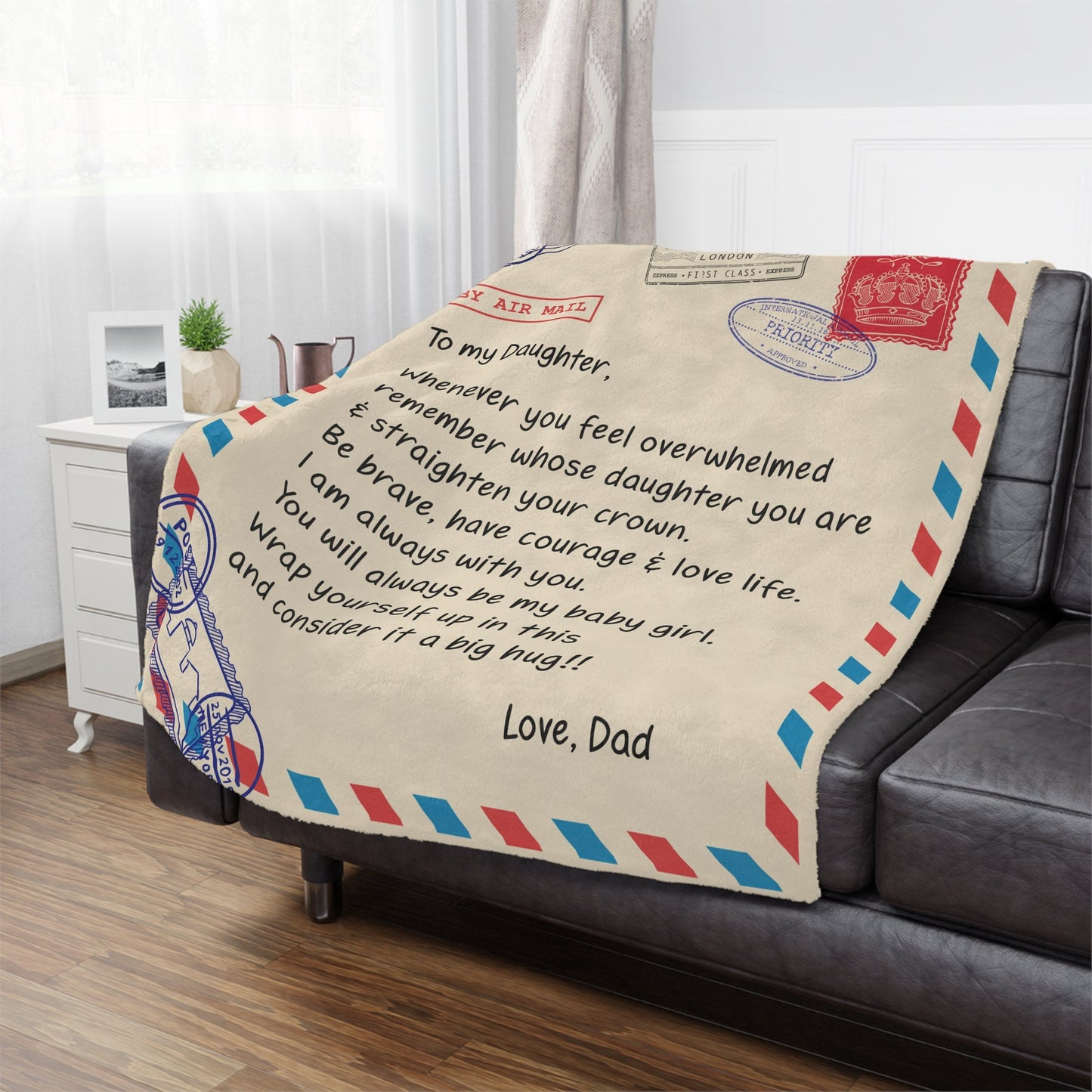 DAUGHTER from DAD | Crown | Premium Plush Blanket