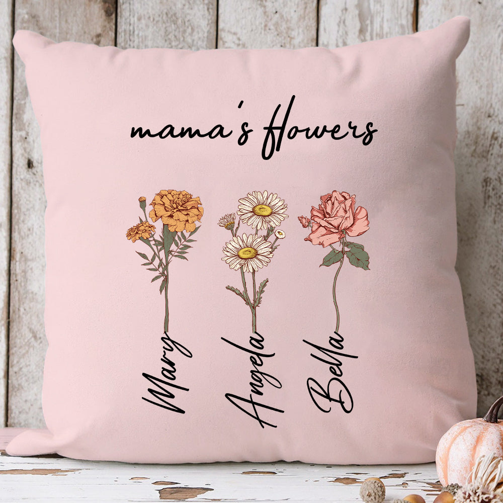 Mama's Garden is Her Children Coussin d'oreiller personnalisé