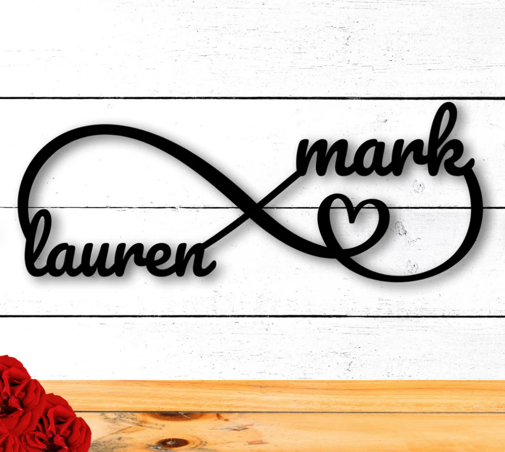 ✨Infinity Couples Monogram Metal Sign✨