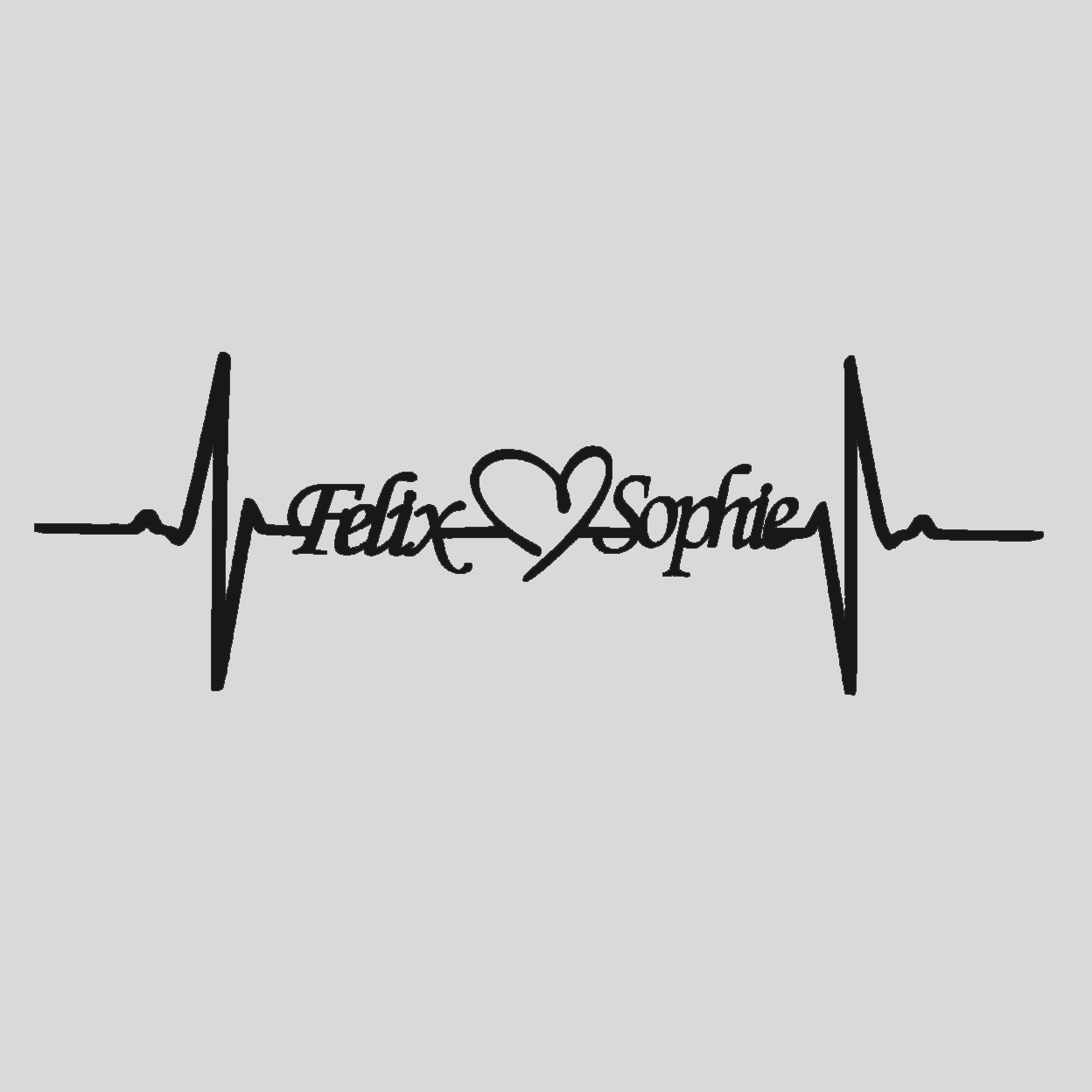 Signe en métal monogramme Infinity Couples