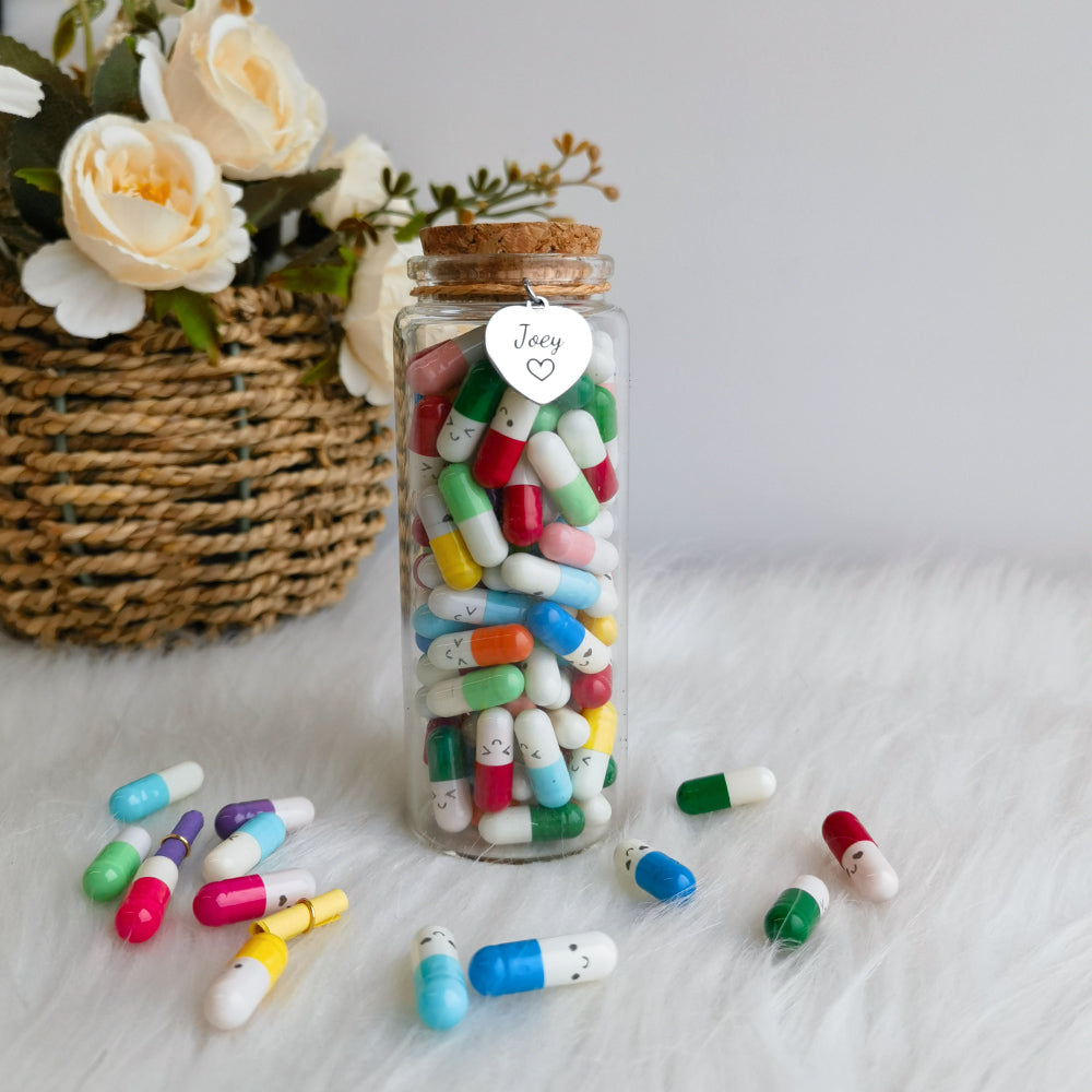 🎁Custom 100 Capsules Letters Message In A Bottle (Mixed Color 🎁)