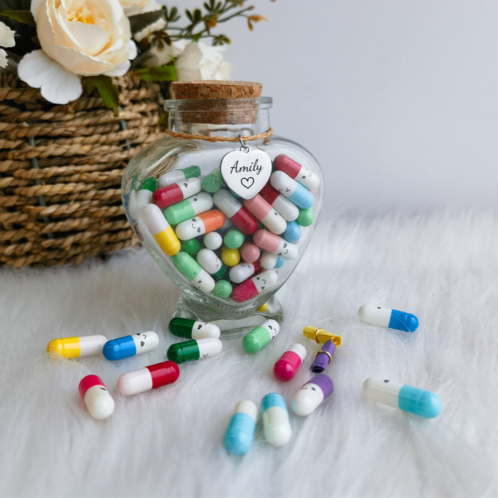 🎁Custom 100 Capsules Letters Message In A Bottle (Mixed Color 🎁)