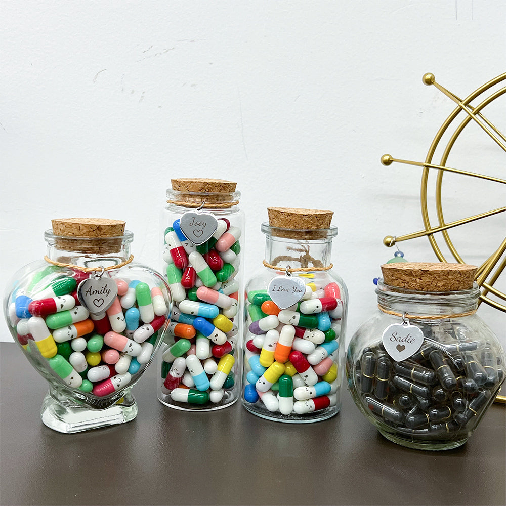 🎁Custom 100 Capsules Letters Message In A Bottle (Mixed Color 🎁)