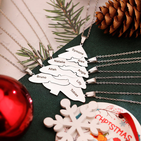 Christmas Tree Puzzle Name Necklace