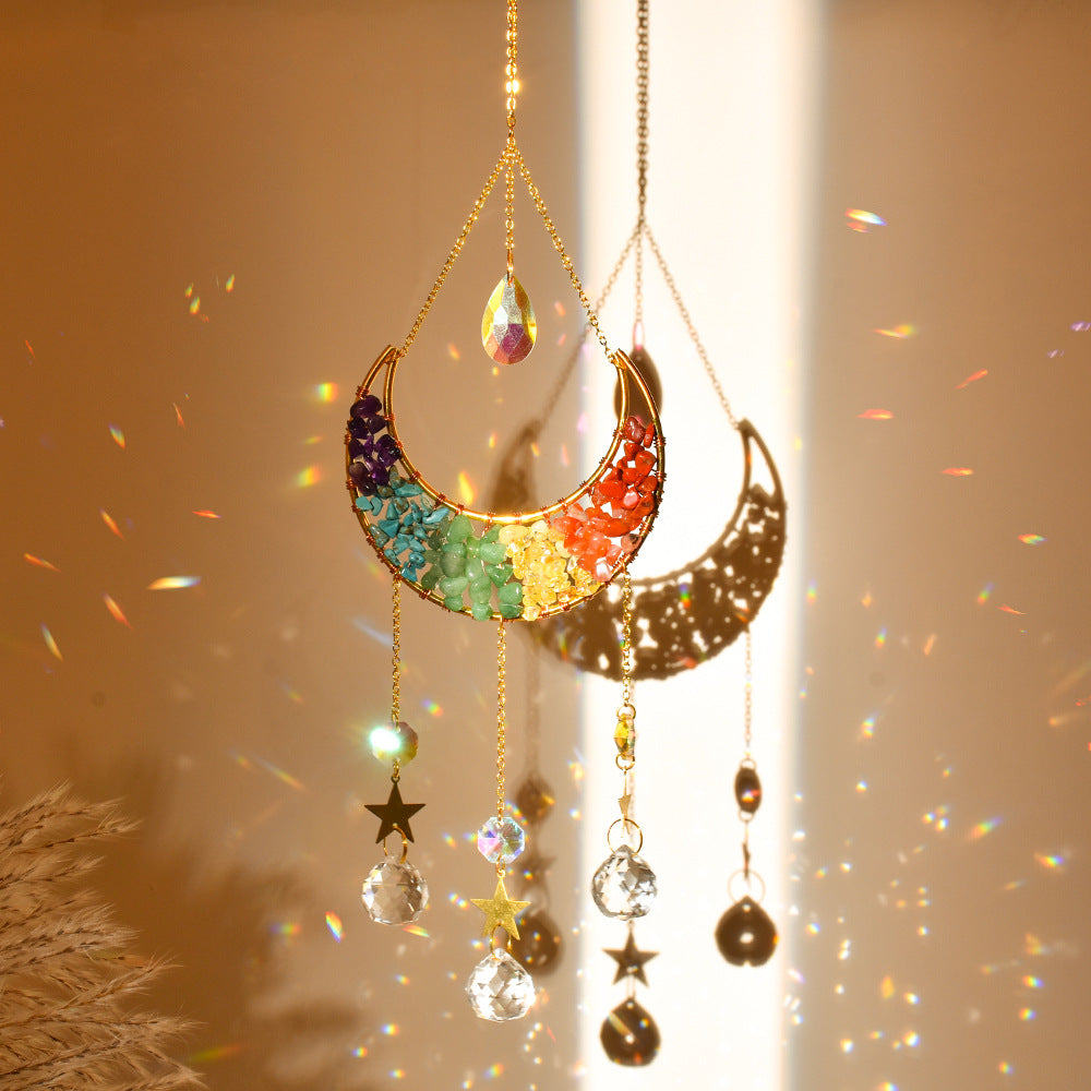 Crystal Suncatcher Crescent Moon MIX