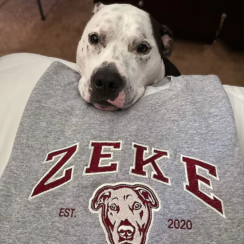 Personalized Embroidered Sweatshirt with Pets