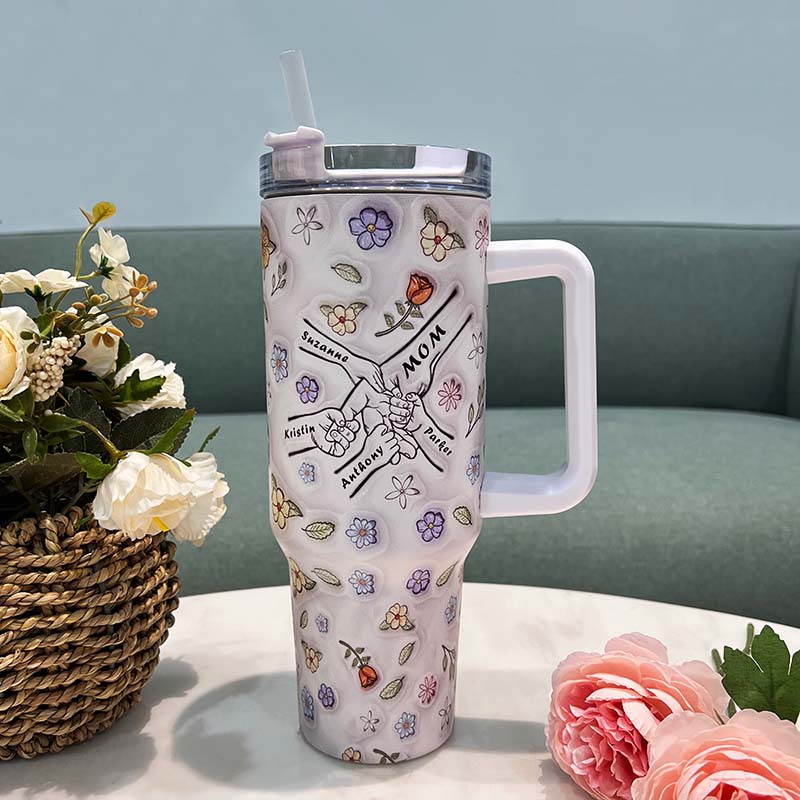 Personalized Custom 3D Inflated Effect Printed Stainless Steel Tumbler