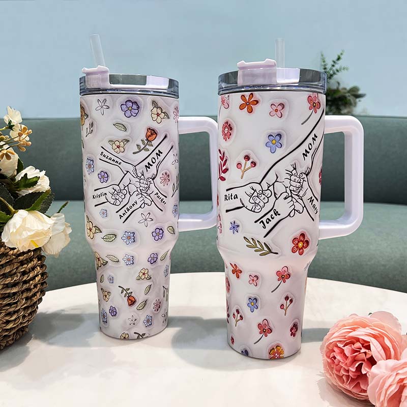 Personalized Custom 3D Inflated Effect Printed Stainless Steel Tumbler