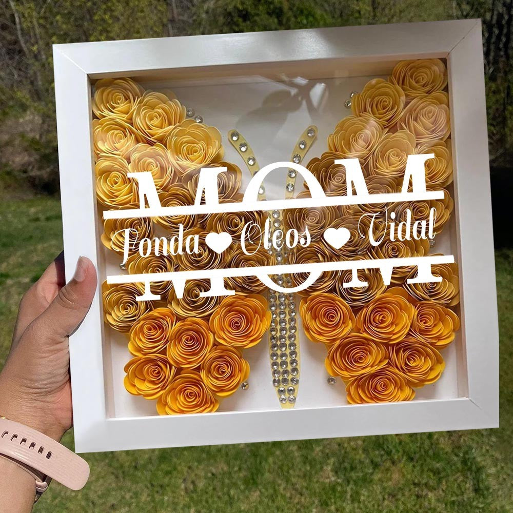 Customized Mother's Day Butterfly Flower Box