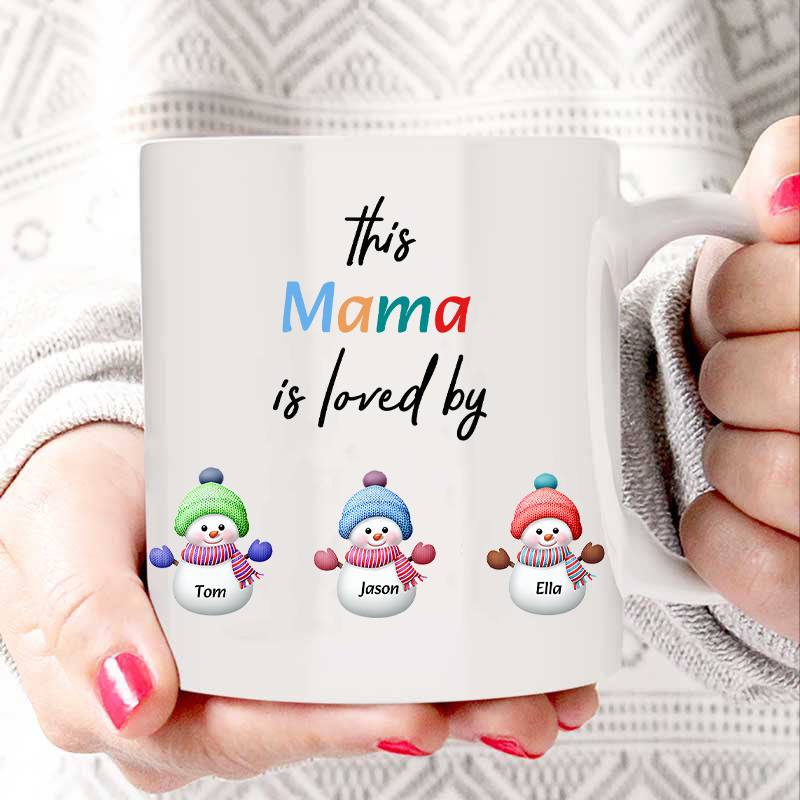 Personalized Loved By Mug Gift⛄️