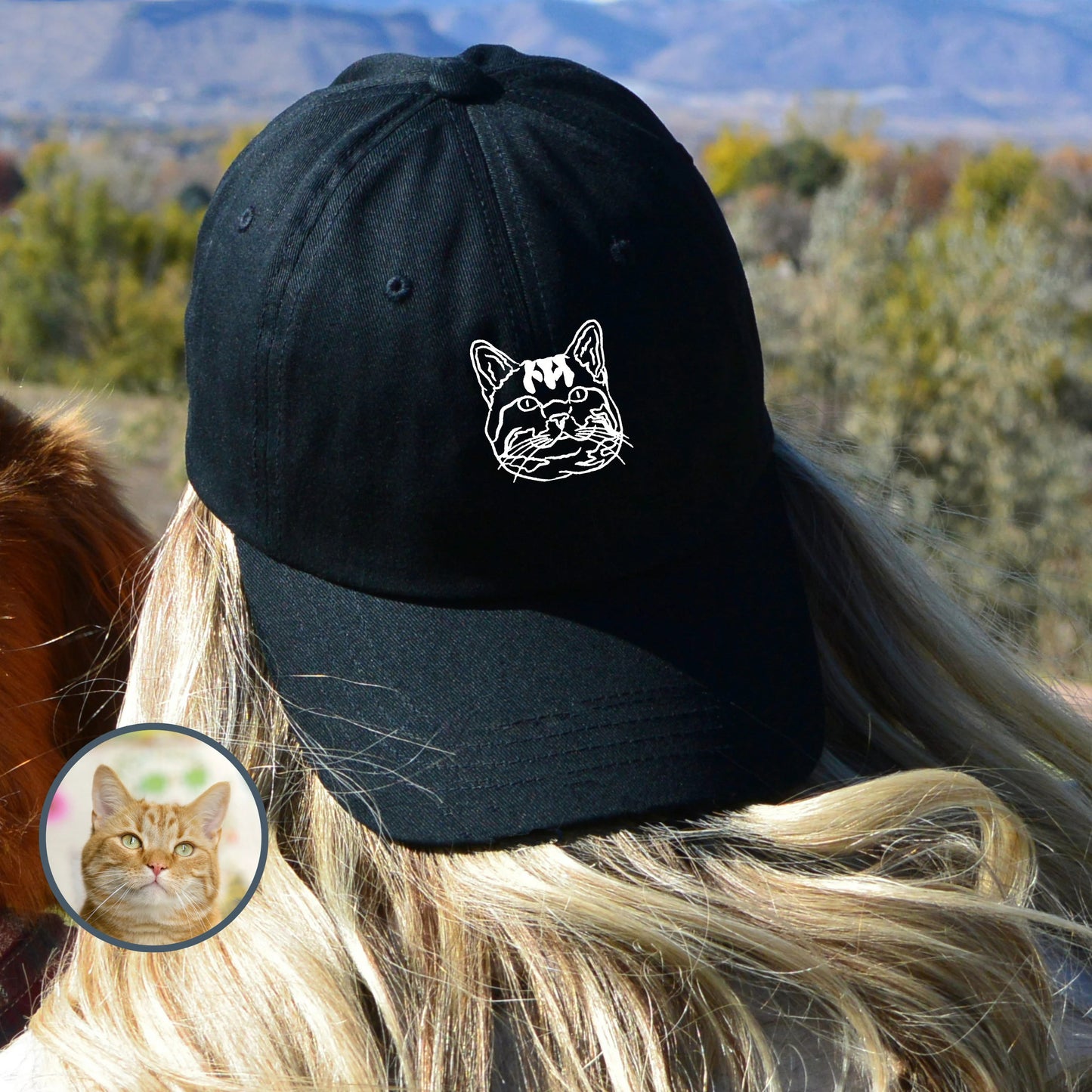 Custom Embroidered Line Drawing Hat