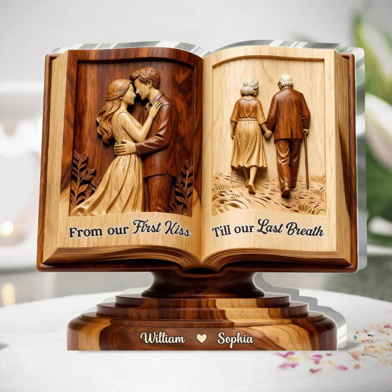 Personalized First Kiss Last Breath Acrylic Plaque