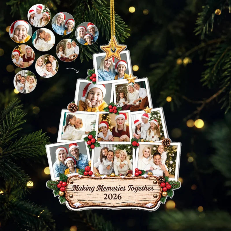 Personalized Making Memories Family Photo Tree Ornament