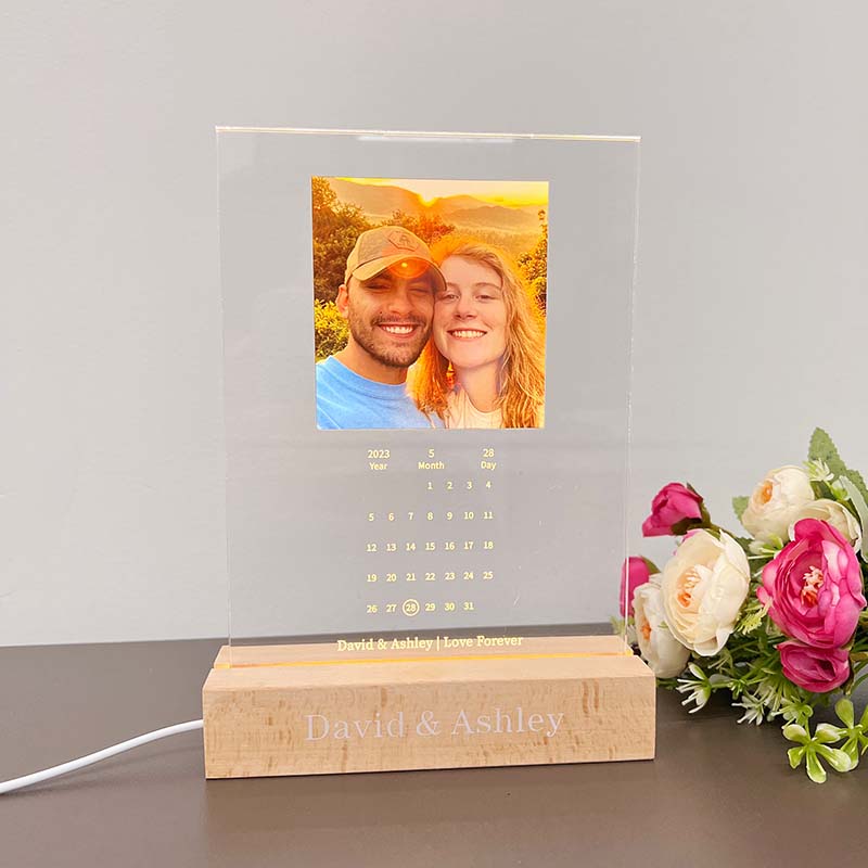 Personalized Anniversary LED Light with Photo