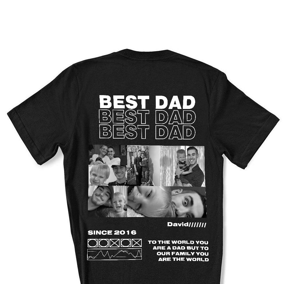 BEST DAD Custom Photo Tee