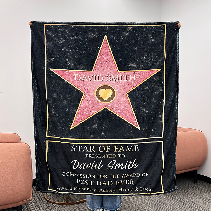 Personalized Hollywood Walk of Fame Star Blankets