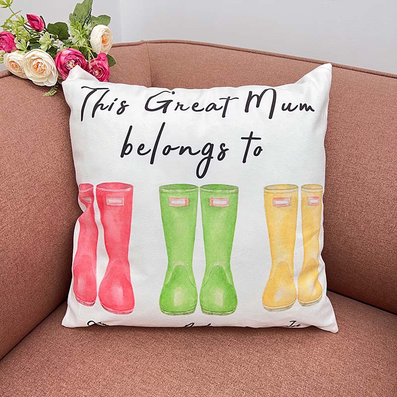 Personalized Family Rain Boots Names Blanket&Pillow