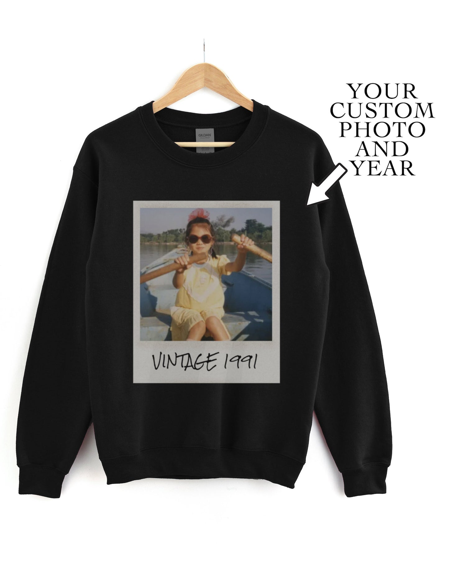 ✨Unisex Custom Vintage Photo And Year Shirt/Crewneck/Hoodie✨