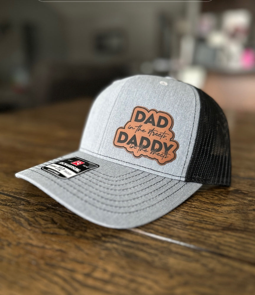 Custom Father & Children Leather Patch Hat