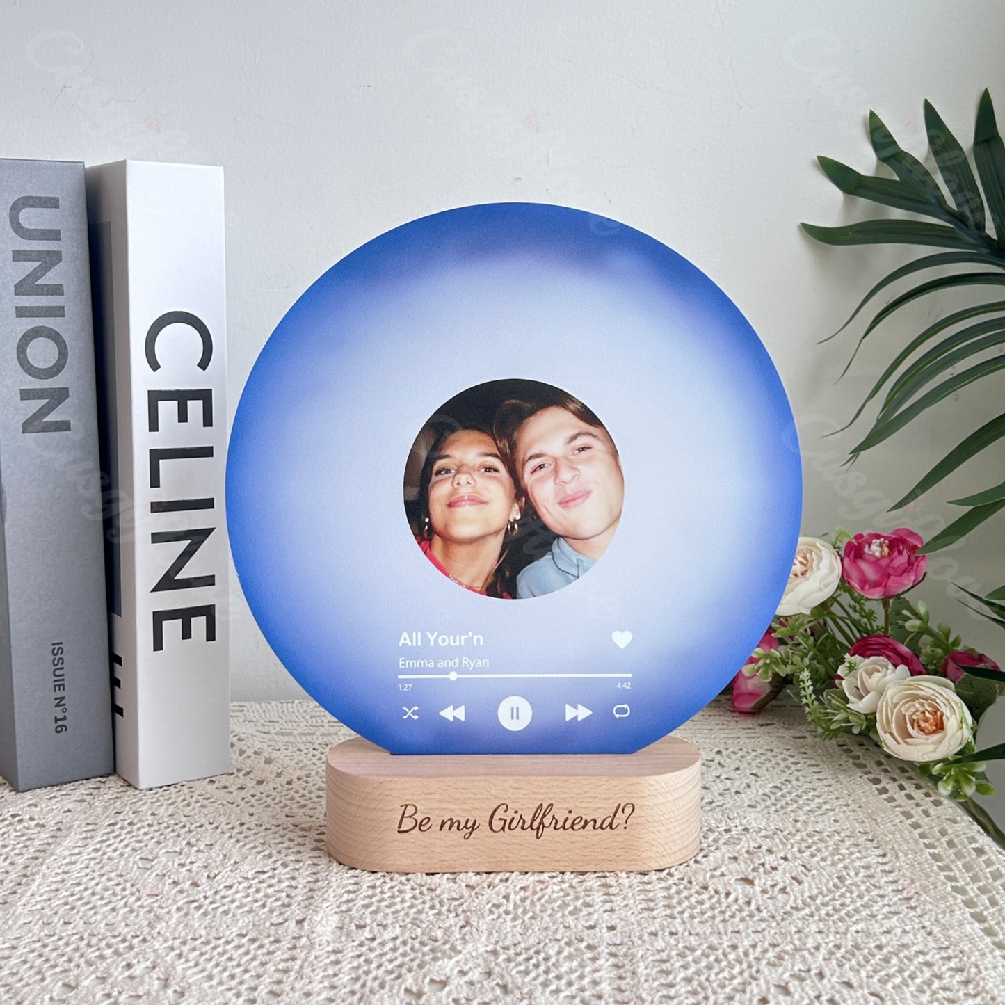 Personalized Record with Photo - Acrylic Song Plaque with NFC