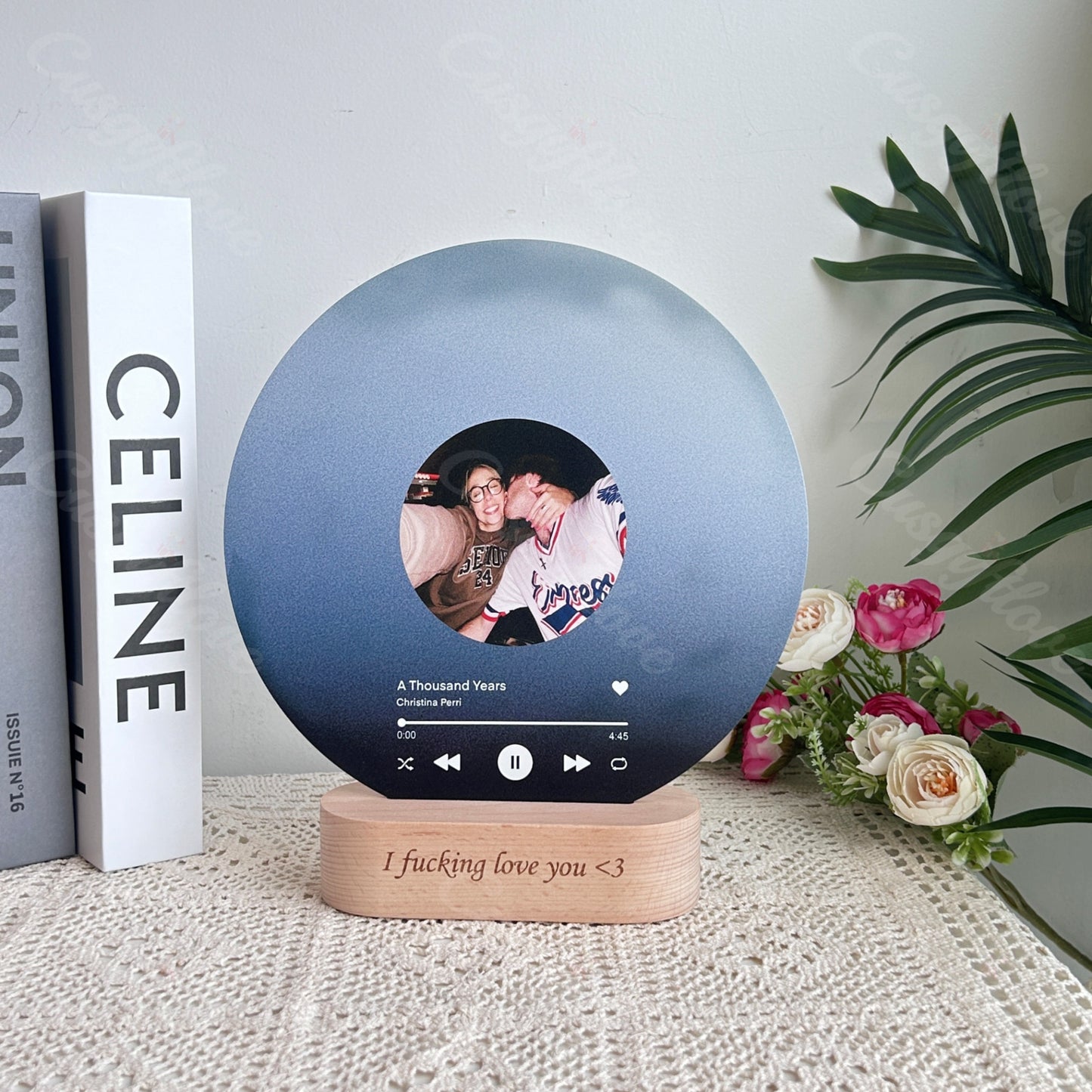 Personalized Record with Photo - Acrylic Song Plaque with NFC