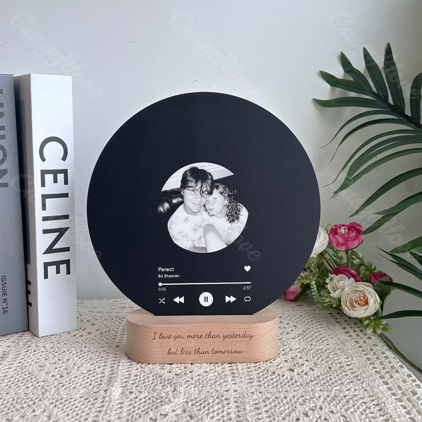 Personalized Record with Photo - Acrylic Song Plaque with NFC