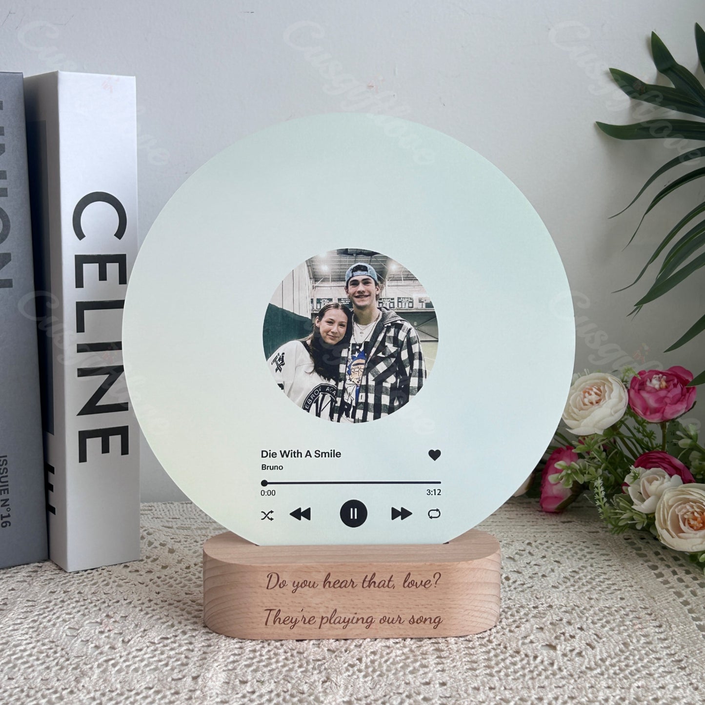 Personalized Record with Photo - Acrylic Song Plaque with NFC