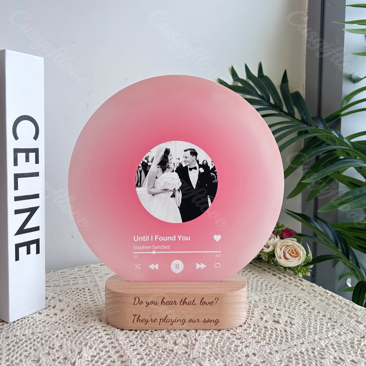 Personalized Record with Photo - Acrylic Song Plaque with NFC