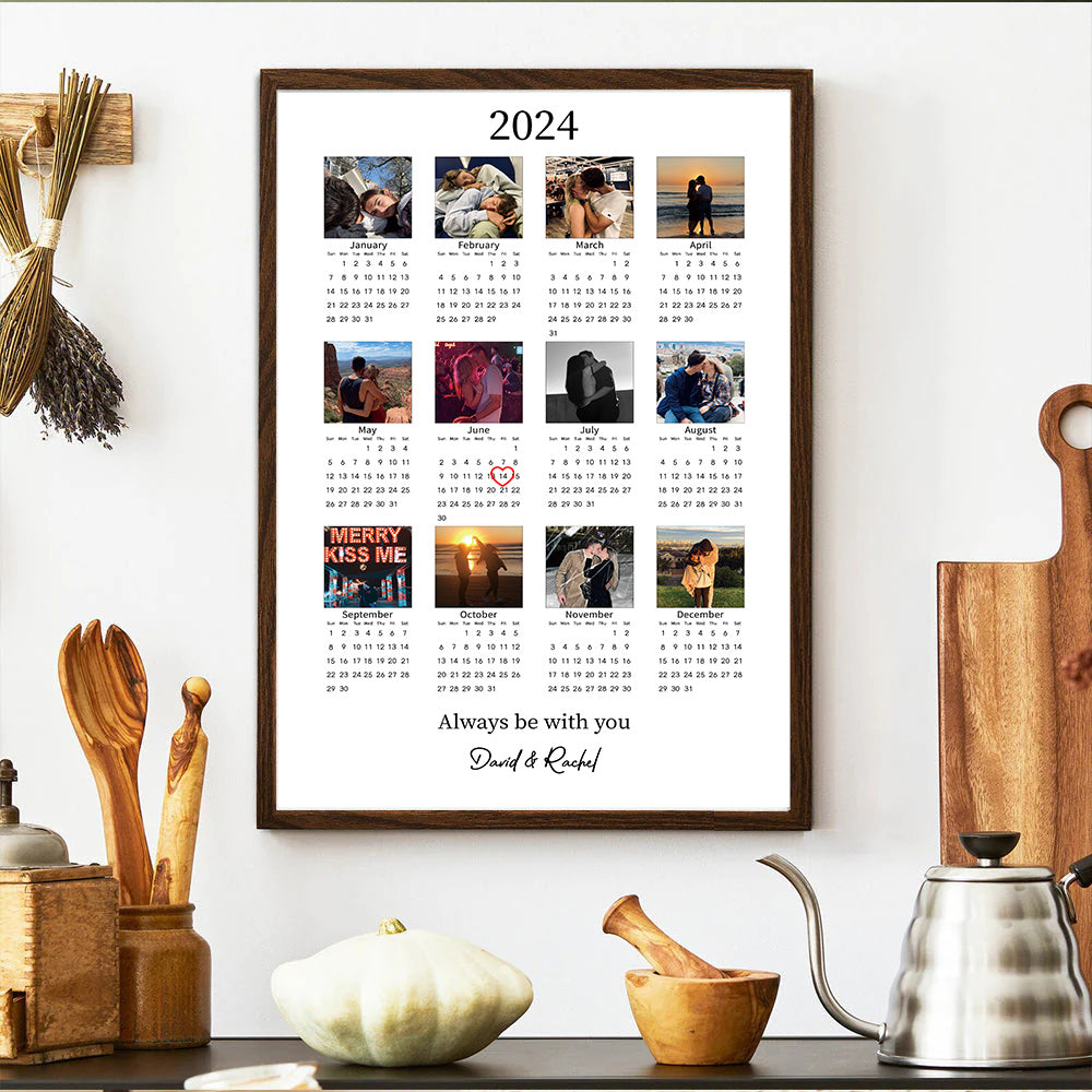 Personalized 2024 Calendar Frame with Photos