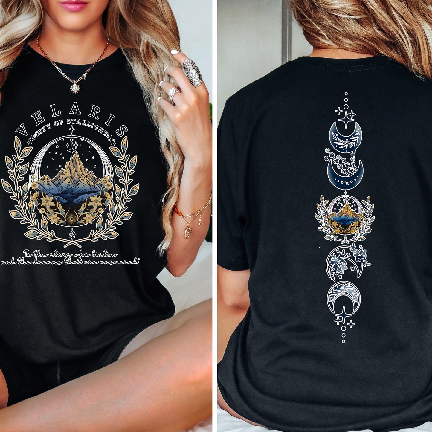 Velaris City of Starlight Two-Sided Shirt - The Night Court T-Shirt