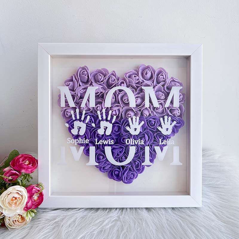 Custom Heart Flower Shadow Box