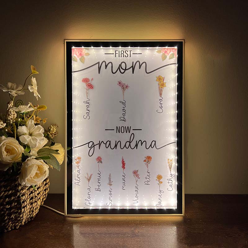 50% OFF❤️First Mom Now Grandma-Night Light Mirror