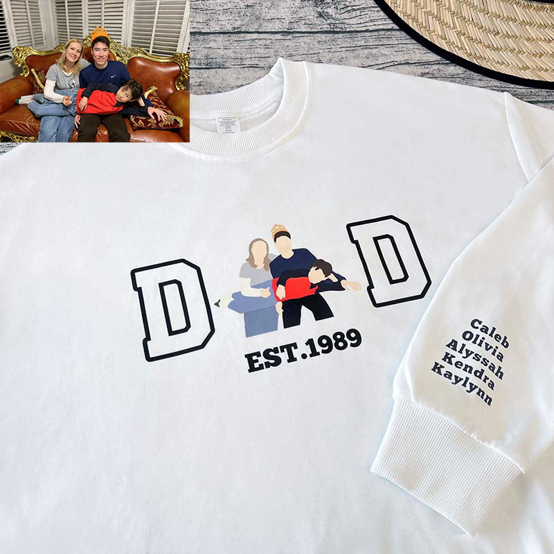 Custom Portrait Sweatshirt - Father's Day Gift