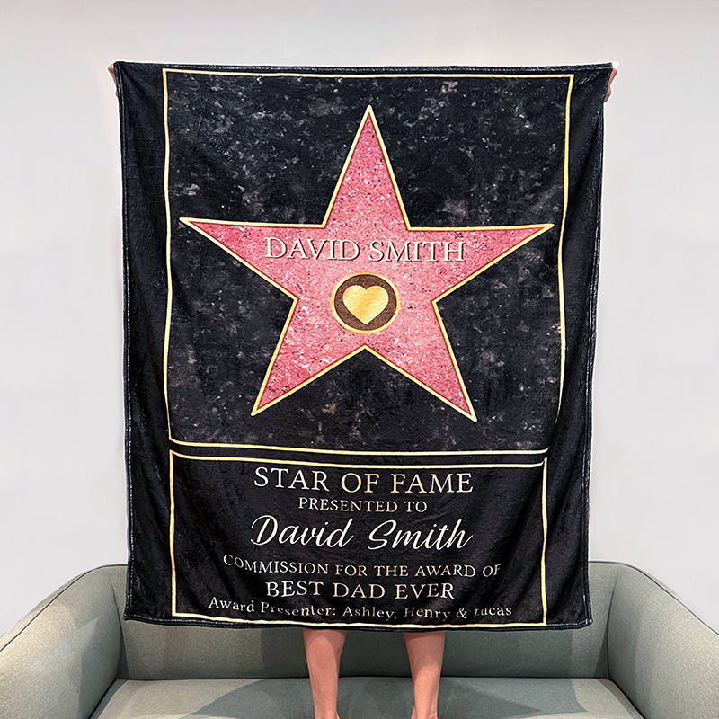 Personalized Hollywood Walk of Fame Star Blankets