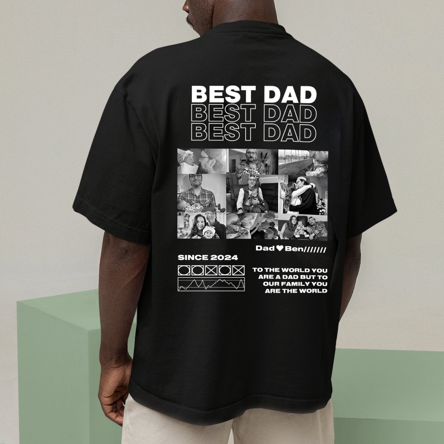 BEST DAD Custom Photo Tee