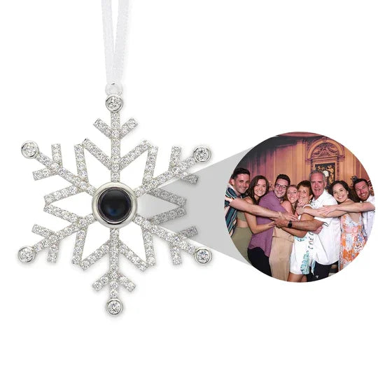 🔥Black Friday Sale 50 % RABATT🔥Personalisiertes Schneeblumen-Fotoornament