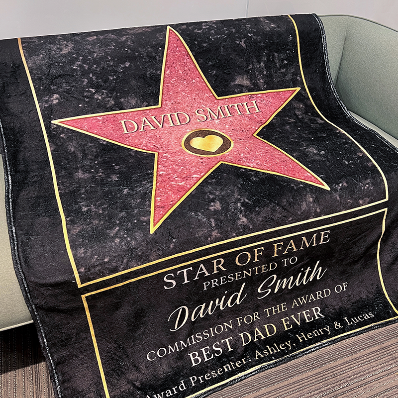 Personalized Hollywood Walk of Fame Star Blankets