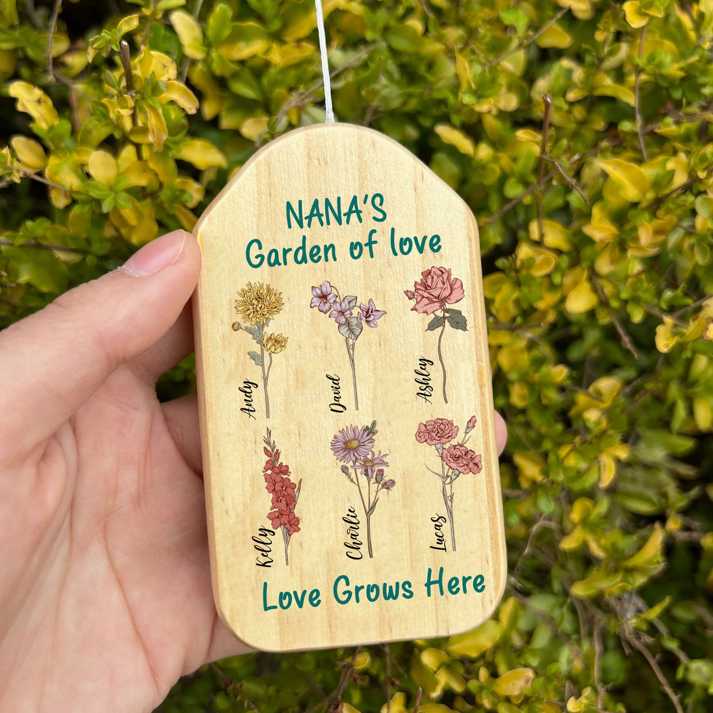 Personalized Birth Flower Wind Chimes