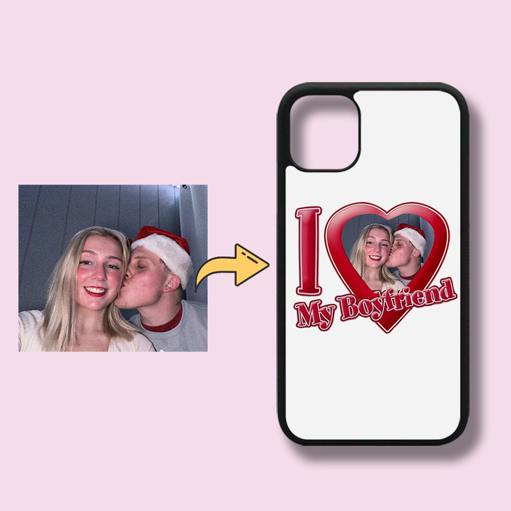 I Love My BF/GF Custom Photo Phone Case