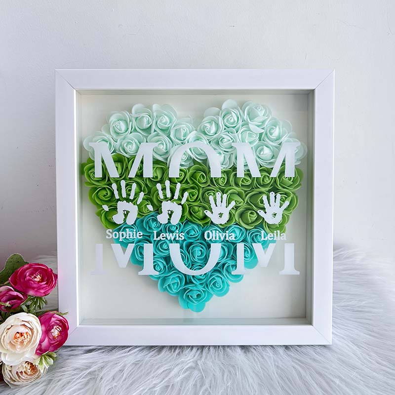 Custom Heart Flower Shadow Box