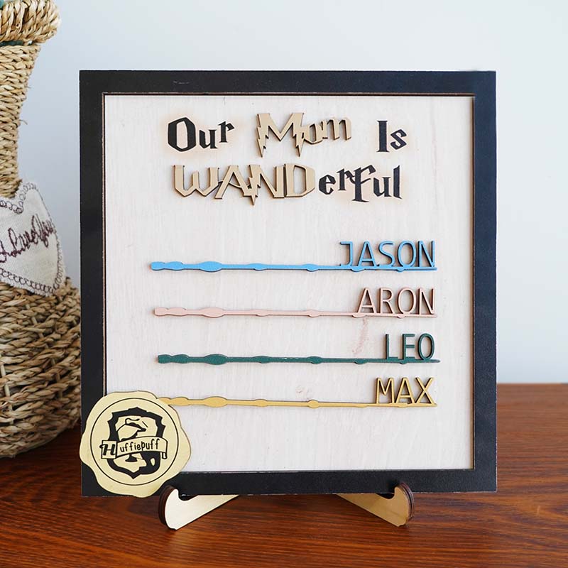 Wooden Plaque Personalized Wand