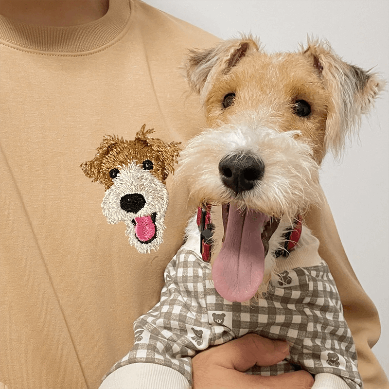 Custom Pet Portrait Embroidered Sweatshirt