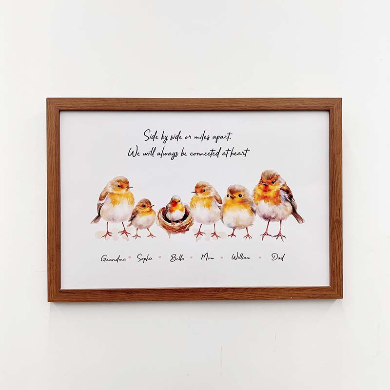 Personalized Robins Family Portrait Frame