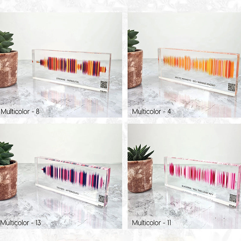 💞Custom Rainbow Soundwave Art -Voice Recording Gift💞