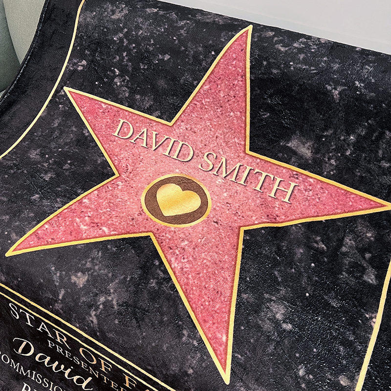 Personalized Hollywood Walk of Fame Star Blankets