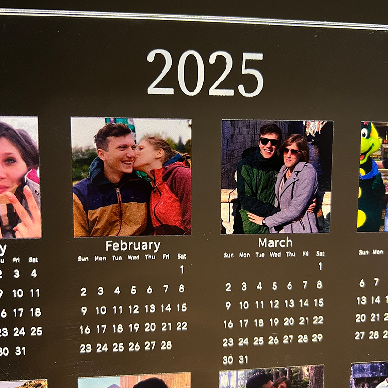 Personalized 2025 Calendar LED Light with Photo