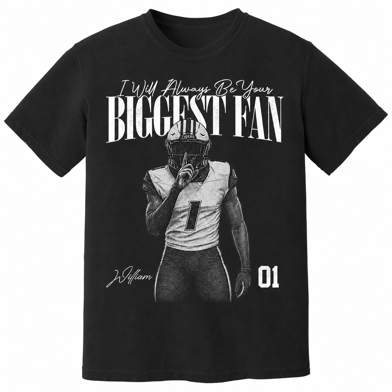 Custom Football Player Photo Tee